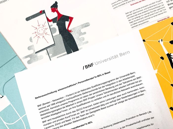 Collage Stellenausschreibung